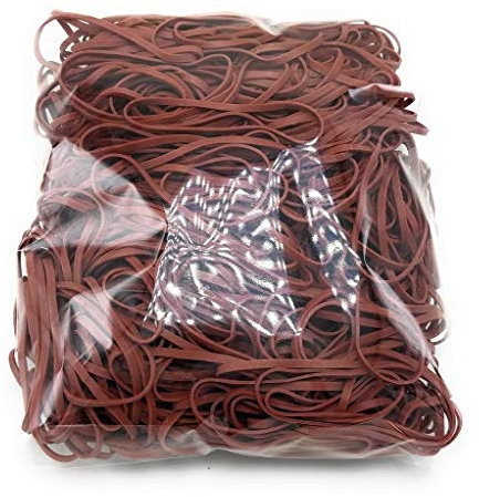 PlasticMill Rubber Bands - #33 Size - Rubberbands - 1Lb/500 Count. 1 Pound / 500 Count Brown