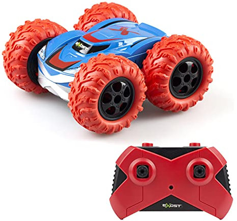 Exost RC 54257 360 Cross by Silverlit, ferngesteuertes Auto, 2.4 Ghz, Spielzeugauto, beidseitig befahrbar, geländetauglich, 360° Stunts, Maßstab 1:18, rot, ab 5 Jahren, Medium