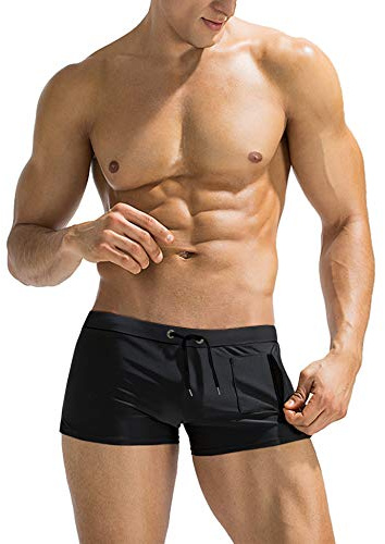 COOFANDY Mens Swim Trunks Swimwear Bathing Suit Swim Brief Square Leg Board Short