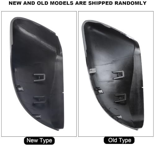 Duokon Schwarzes ABS-Material Auto-Links-Rechts-Außenspiegel-Abdeckkappe für GOLF 6 2009-2012