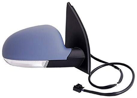 Pro!Carpentis Spiegel Aussenspiegel rechts kompatibel mit Golf 5 V nur für Limousine Baujahr 2003-2008 elektrisch verstellbar Kappe grundiert Blinker