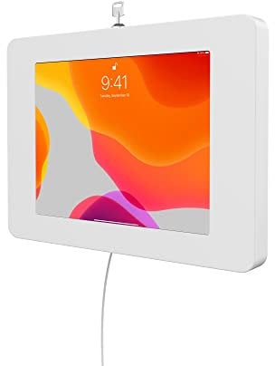 CTA Support Mural verrouillable pour iPad - Petit boîtier antivol pour Tablette avec Verrouillage à clé et routage de câble intérieur pour iPad Mini 1, 2, 3, 4, 5, 6, Samsung Tab A 8 ″, Lenovo Tab E8