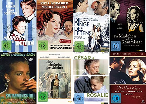 Romy Schneider Mega Collection – Mädchen in Uniform + Sans-Souci + Dinge des Lebens + Mädchen und der Kommissar + Swimmingpool + Cesar & Rosalie.. 8 DVD Limited Edition
