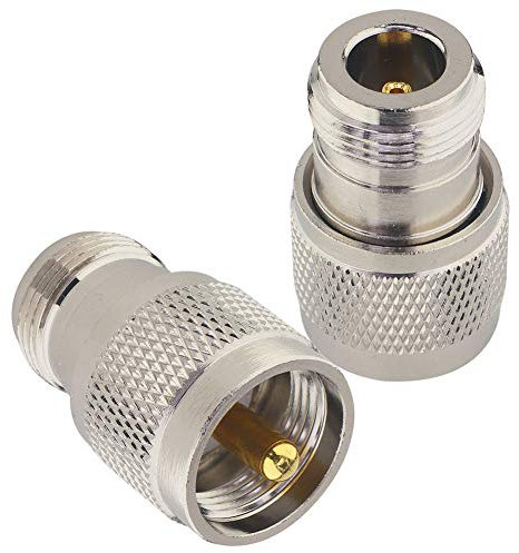 YILIANDUO RF Koaxialadapter Anschluss kit N Buchse zu UHF PL-259 SO-239 Stecker Gerade Koax Adapter für WiFi Antenne Repeater Funksignal 2 Stücke