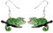 DUOWEI Acryl Sommer Tropic Chamäleon Ohrringe Anole Eidechse Charm Dangle Schmuck für Frauen Mädchen Fancy Geschenke (grün)