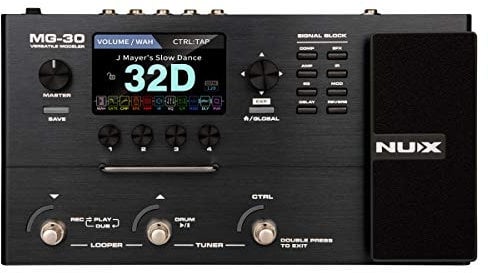 NUX MG30 Multi-Effets Polyvalent - Boîte À Rythmes Et Looper Noir