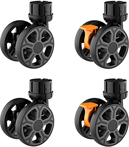 Verbrennbare Gummi-Ersatzräder für tragbare Einkaufswagen, Universal-Räder für Faltbare Wagen, Schwarz (Pack von 4)