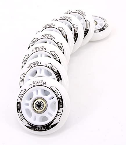 TEMPISH 8er Set Speed Motion Rolle 80mm/82a + Lager ABEC7 + Alu-Spacer 6mm fertig montiert passend für K2-Blades