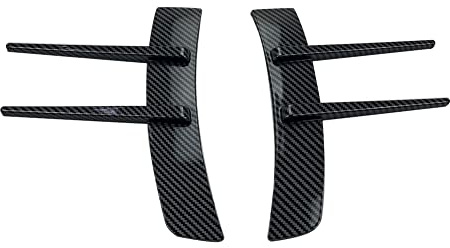 iSpchen Auto Frontstoßstange Spoiler Seitenflügel kotflügel Lufteinlass Seiten luftauslass Lüftungsgitter Side Vent Fender Abdeckung Vent Hood Cover Trim Dekorative Aufkleber,Kohlefaser