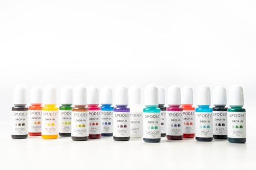 EPODEX® Transparent Drop-In Farbstoff | 16 Farben zur Auswahl | für Epoxidharze | Mengenrabatt