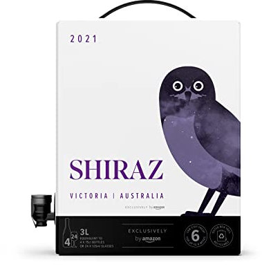 by Amazon Australian Shiraz, Red Wine, 3L Bag in a Box