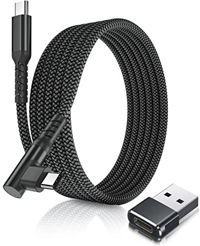 BASESAILOR USB C to USB C 100W Charger Cable 2M with USB Adapter,90 Degree Fast Car Charging Cord for iPhone 16 15 Plus Pro Max,Airpods 4,iPad Pro Air 4th 5th Mini Gen,Samsung Galaxy S21 S22 S23 S24