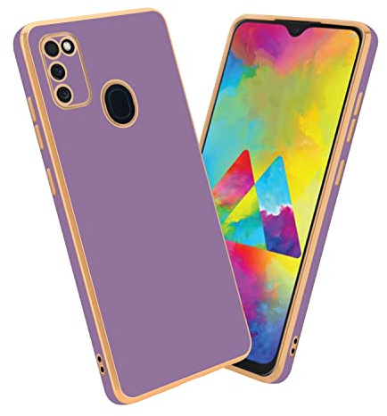 Cadorabo Hülle kompatibel mit Samsung Galaxy M21 M30s Schutzhülle TPU Silikon Case Liquid Design mit Kameraschutz Slim Kratzfest Weiche Gummi mit Rundumschutz Case Hülle für Galaxy M21 M30s in Lila