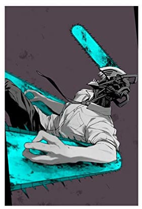 EFEZAC Anime Chainsaw Man Poster 2 Canvas Poster Wall Art Decor Print Picture Paintings for Living Room Bedroom Decoration Unframe-style 16x24inch(40x60cm)