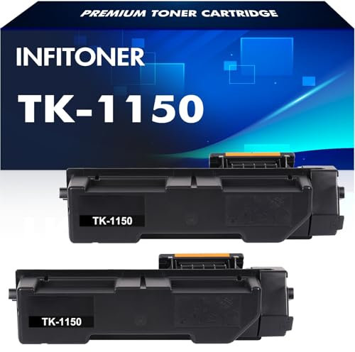 INFITONER 2X TK1150 Kompatibel für Kyocera TK-1150 TK 1150 Toner-Kartusche Ecosys P2235dw P2235dn M2135dn M2635dn M2735dw P2235 M2135 M2635 M2735 Drucker (Schwarz, 2er-Pack)