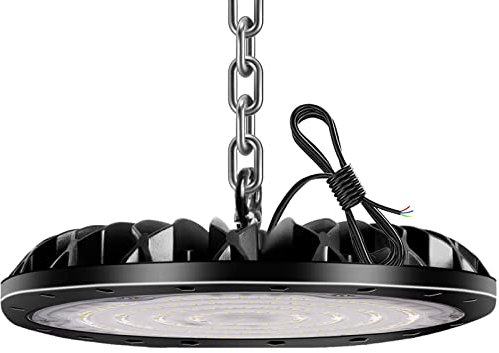 loyal 100W UFO LED Projecteur 10000LM lampe industrielleC, Blanc Froid 6000K UFO LED Spot Intérieur, Etanche IP65 Lampe Atelier Éclairage d'entrepôt pour Stade Intérieur, Garage, Centres Logistiques