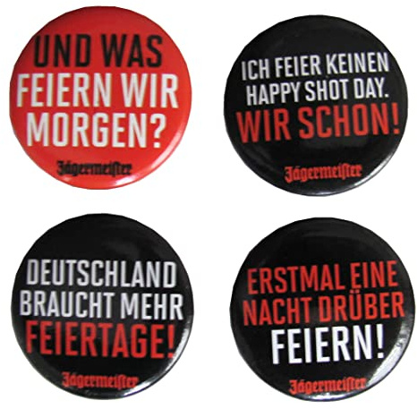 Jäger-meister - 4 Ansteck-Buttons - Set 02-30 mm