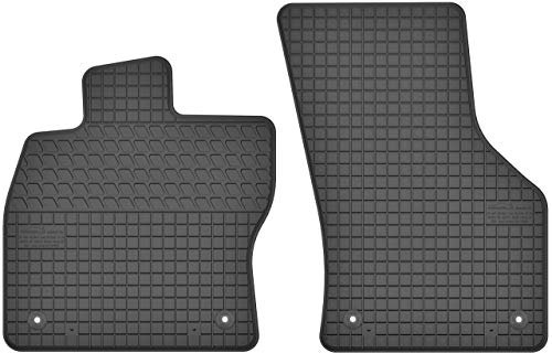Gummimatten Vorne Gummi Fußmatten Satz für VW Volkswagen Golf VII (12-20) / Golf VIII (ab 2019) / Audi A3 8V (12-20) / Q2 (ab 2016) / Seat Leon III (13-20) / Ateca (ab 2016) - 2-teilig - Passgenau