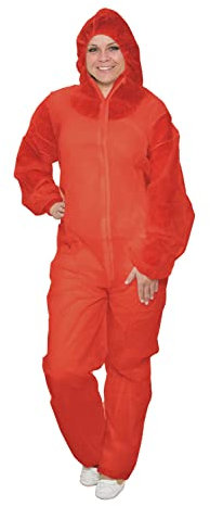 Krefting Einwegoverall Rot Gr. L/XXL Overall Maleranzug Einweganzug Schutzbekleidung Schutzanzug XXL 1 Stück