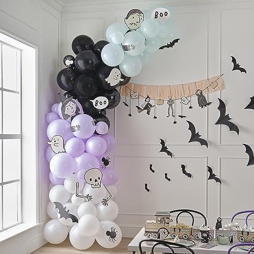 Ginger Ray Mehrfarbige Bogengirlande Dekoration mit Halloween-Charakteren 95 Luftballons