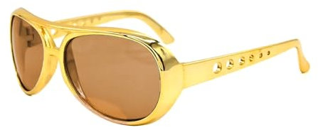 SLEEKEE 1 Paar Goldbrillen, Rock-Style-Brillen, 50er-Jahre-Hippie-Brillen, Maskerade-Party-Dekorationsbrillen, Geeignet Für Mottopartys, Halloween-Anziehzubehör