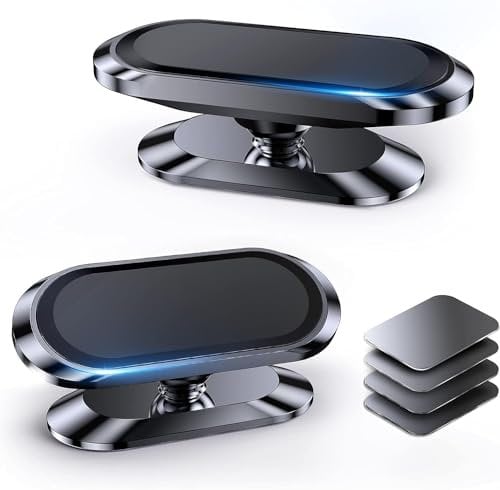 Coolpow Handyhalterung Auto Magnet【2 Stück】 Handy Halterung Auto Magnet【Ganzmetall】 Universal Magnetische Handyhalter Auto für Armaturenbrett【360°】 KFZ Handyhalterung für Samsung iPhone Alle Telefon