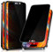 Esanik 360° Sichtschutz für iPhone 15 Pro Max Sichtschutzfolie, 2 Stück Anti-Spy Privacy Screen Protector für iPhone 15 Pro Max 4 Way Blickschutz Panzer Folie Glas