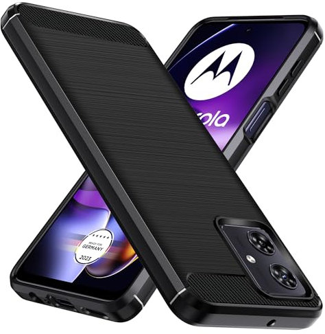 ivoler Funda para Motorola Moto G54 5G / Moto G64 5G, [Protección Militar] Carcasa Protectora Antigolpes, Fina Suave TPU Silicona Caso Delgada Anti-Choques Antihuellas Bumper Case, Negro