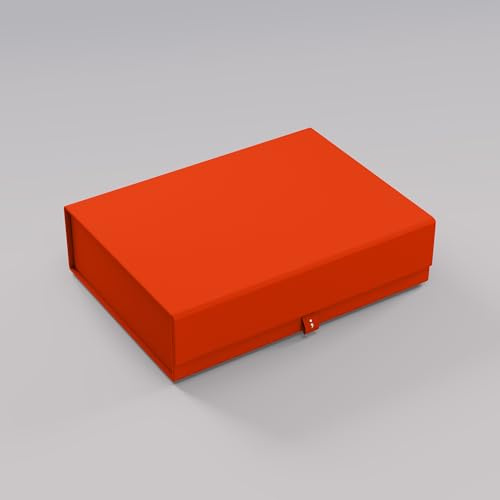 Semikolon 371369 Aufbewahrungsbox 4Rooms - Größe M, 23,5 x 32 x 8,5 cm - Geschenkbox - Design Orange