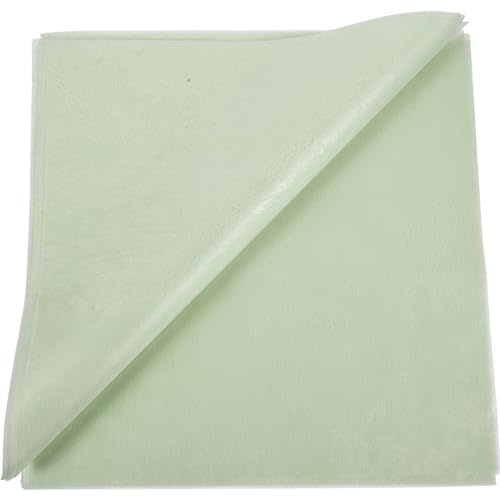 Tofficu 50 Blatt hellgrünes Seidenpapier, Geschenkpapier für Geschenke, Blumen und Dekorationen, wasserdichtes Reispapier, 11,8 x 11,8 Zoll, für Verpackungen und Füllstoffe, Faser, Matcha-Grün