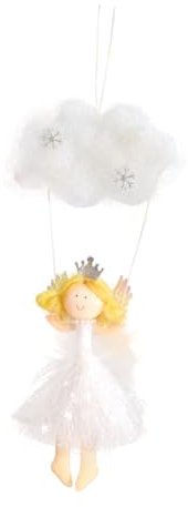 Beatifufu weihnachtsdeko Weihnachtsfigur Dekoration Tischdekoration Weihnachtskugeln Baumdekoration Kamindekor Desktop-Ornamente Engel Puppe Spielzeug Schreibtisch schmücken Anhänger Weiß