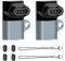 BORLTER CLAMP Adattatore Caricabatterie per Orologi USB C/Micro USB da Femmina a Maschio con 4 spine antipolvere e 2 Cordoncini, Compatibile con Garmin Fenix 7/7S/7X/6/6X/6S e Altro Ancora