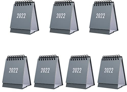 7 Stück 2022 Mini-Schreibtischkalender, Tisch-Kalender, Stehpult, Schulkalender 2021–2022, Schreibtischkalender, Mini-Schreibtischunterlage, Kalender, monatliche Schreibtischunterlage, Kalender,