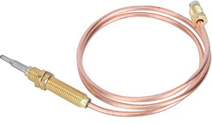 Haosie Thermocouple 600mm, M8 Thermocouple Common Thread Probe for Burner Valve Replacement Accessories for Fireplace, BBQ Grill, Water Heater Accessories