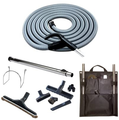 Kit d'accessoires pour aspirateur central avec tuyau On/Off Ergo - 6 ML - Compatible avec Beam, Cyclovac, Duovac, Husky et autres marques - une multitude d'accessoires