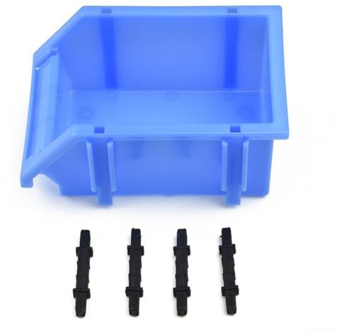 Práctica caja de almacenamiento de herramientas de polietileno para estantes de artículos de taller, caja de clasificación de piezas de tornillo (250 x 150 x 120 mm)