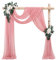 2 Paneele Hochzeitsbogen Querbehang Drapierstoff,73cmx610cm Staubige Rose Chiffon-Stoff Transparenter Tüll Hintergrund Vorhang Kulissenvorhänge für Fotografie Bogen Bühne Party Hochzeit Torbogen