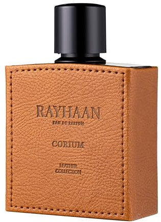 Rayhaan Corium Eau de Parfum Spray Unisex 3.4 Oz | Langanhaltender Duft | Bergamot, Lavendel, Armoise, Honig, Vanille, Tonka, Benzoin | Eleganter Parfümflakon mit Kajal