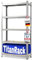 etm Schwerlastregale – Garage, Keller, Werkstatt - Steckregal, Lagerregal, Kellerregal - Hohe Traglast & Verstellbare Böden (Verzinkt, 150 x 75 x 30 cm)