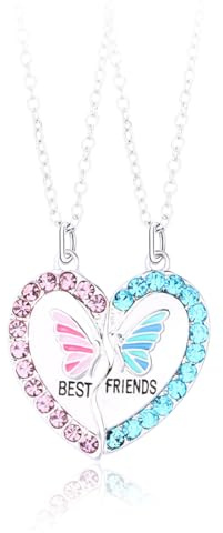 CULEO Collane da donna, collano bff, amicizia per 2, d'amore con farfalla, magnete impiombato, migliore amico