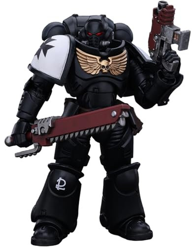 JOYTOY Warhammer 40k Space Marines, Space Marines Black Templars Outriders Brother Valtus 1/18 Action Figur