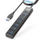 Atolla 7 Porte Hub USB 3.0 in Alluminio - Adattatore Multipresa USB 3.0 5Gbps con Cavo da 100cm, 5V/3A Type-C per PC, Laptop, MacBook, Mouse, Tastiera, Disco Rigido, ecc.