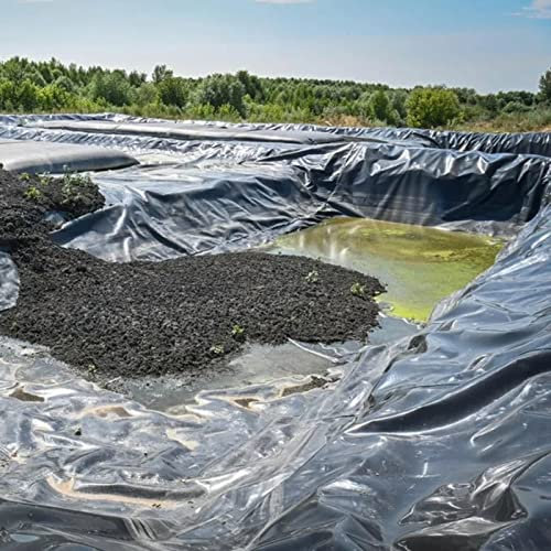 Starke 35S-verstärkte EPDM-Staubauskleidung – wasserdichtes Poolauskleidung für Staub mit HDPE-Gewebe außen – erhältlich in 66 Größen (schwarz, 2 x 10 m)