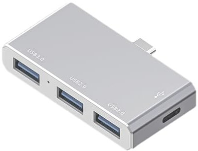 docking station USB C - docking station 4 in 1 tipo -c 3, doppio monitor portatile multifunzione per PC, laptop, smartphone | docking station per monitor con supporto per display