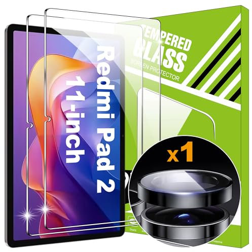Lemxiee Verre Trempé pour Xiaomi Redmi Pad 2 11 [2+1 Pièces] Caméra Arrière Protecteur Film + HD Protecteur d'écran Verre Trempé