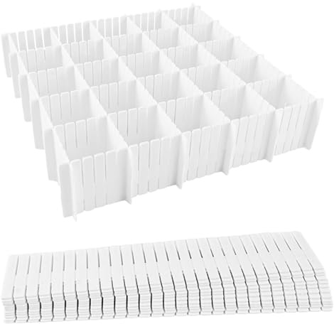 STARVAST 48 Stück Schubladentrenner ，schubladenteiler Verstellbar Schubladeneinsatz ，Schubladen Organizer Für Schrank Unterwäsche Socken DIY Schreibtisch Organizer