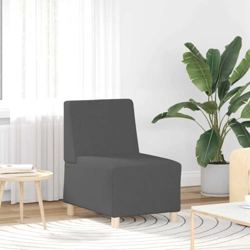 Mandloder Modulares Armfreies Sofa, Dunkelgrau Cordstoff, 55x74x82 cm, Robustes Segmentsofa für Wohnzimmer, Vielseitiges Polstermöbel mit Sperrholzrahmen, Modernes Design, Einfache Montage
