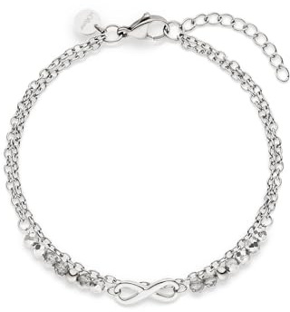 s.Oliver Damen Schmuck – Armbänder aus Edelstahl mit Infinity Design und eleganten Beads in verschiedenen Farben – Stilvoll & Modern – Perfekte Geschenkidee
