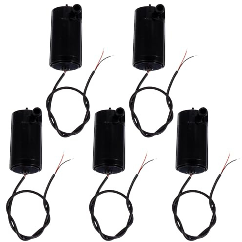 HOUDERCO 5 Stück Kleiner Tauchpumpen mit Geräuscharmem Dc Motor Langlebige Mikro Wasserpumpen für Aquarium Springbrunnen und Hydroponik