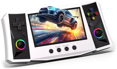 Handheld-Gaming-Gerät, offenes 11,4 cm (4,5 Zoll) Display und 256 GB Speicher, integrierte Emulatoren für Gaming, Open Source
